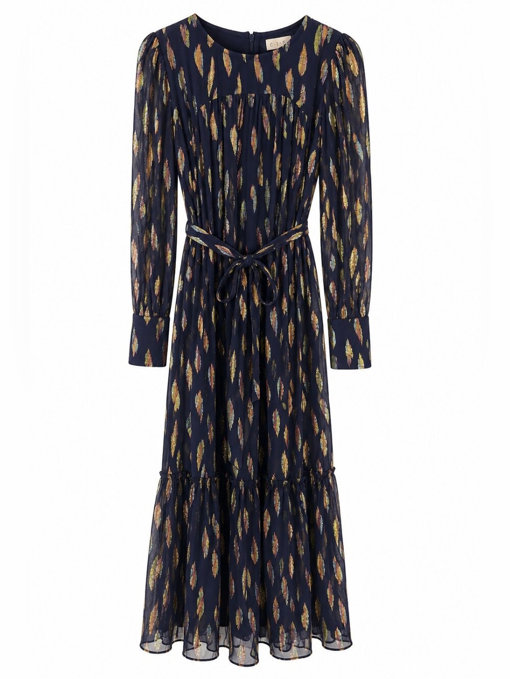 Ciebon “Eryn” Metallic Navy Maxi Dress, L NWT, Romantic, Glam, Wedding Guest